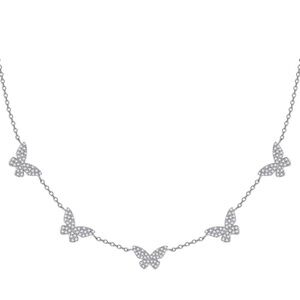 18k Diamond Butterflies Necklace